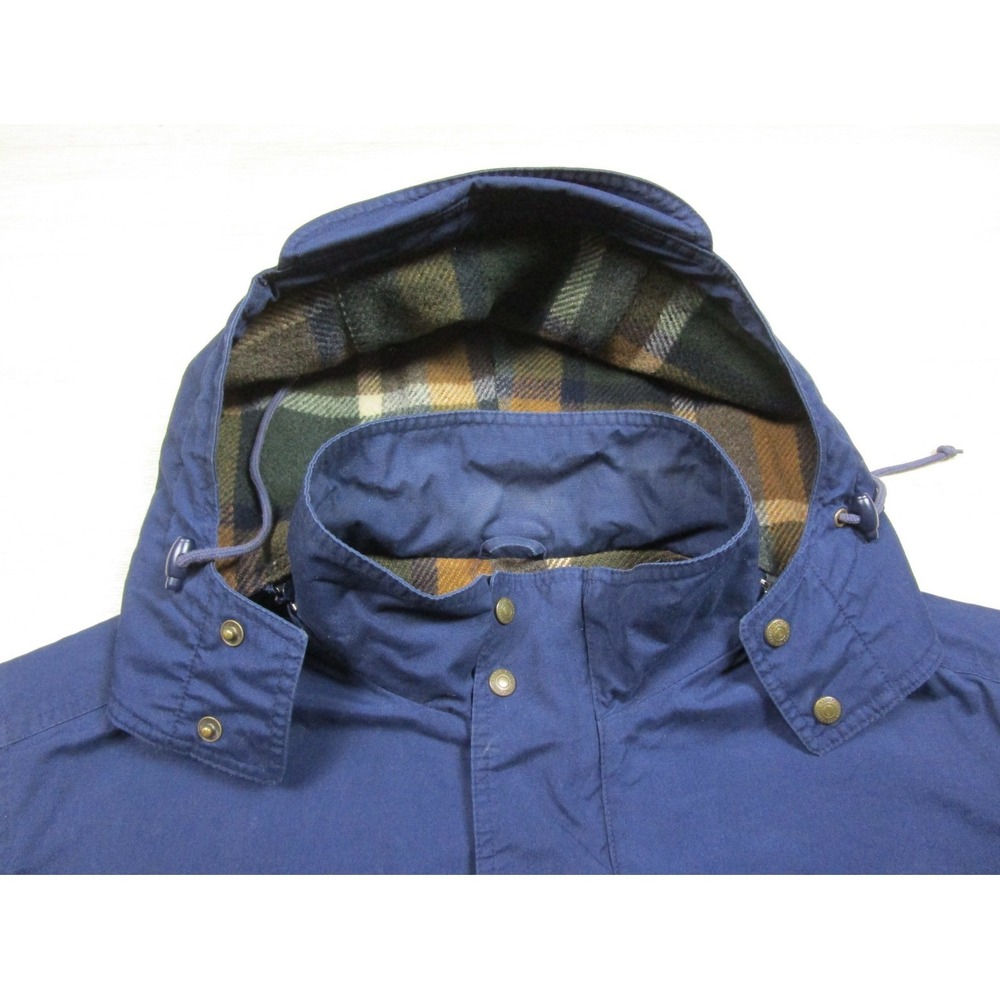 VINTAGE Eddie Bauer Wool Lined Mountain Parka Jacket Mens XL Tall Blue Hooded - Picture 5 of 15